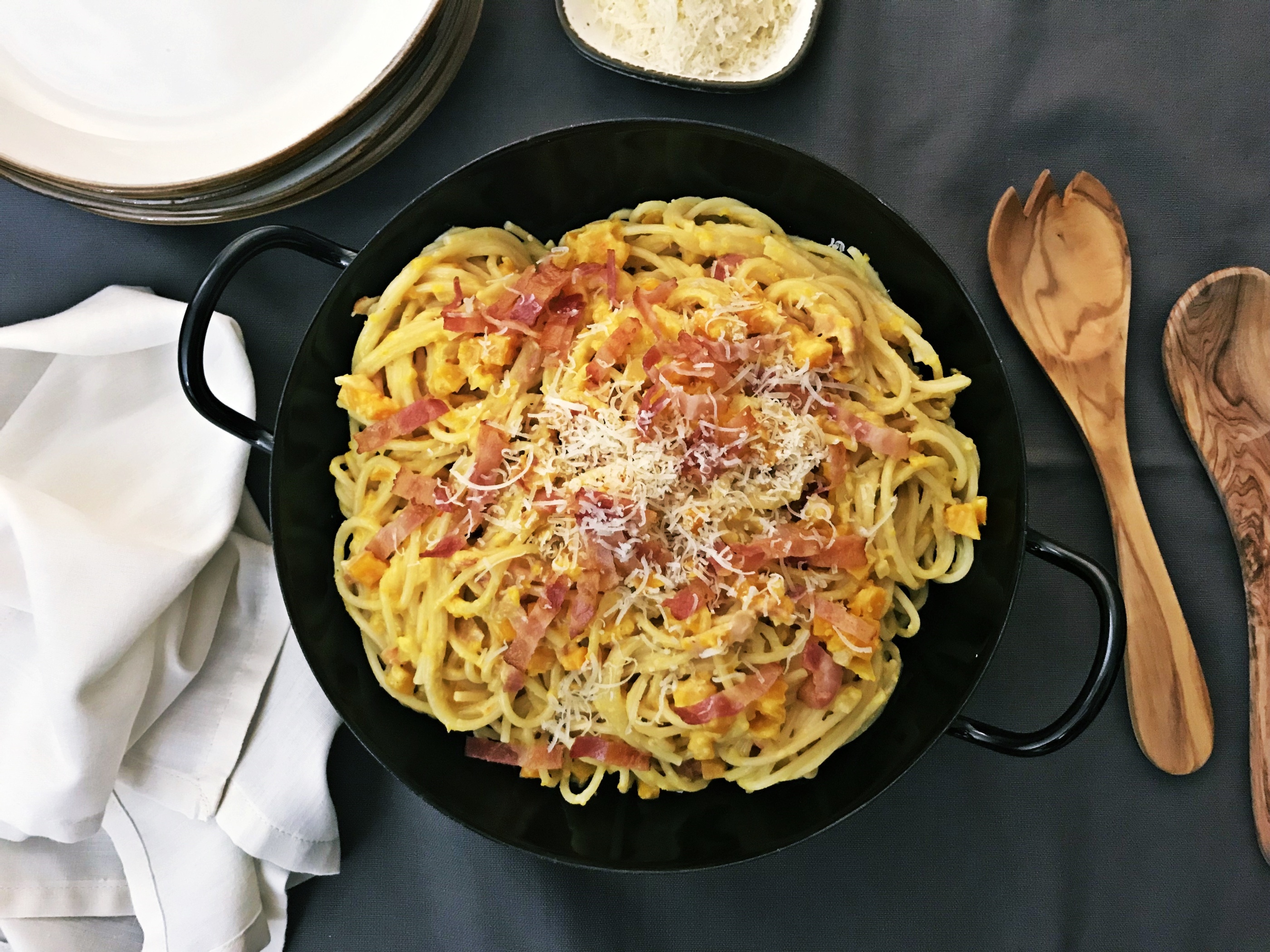 Spaghetti mit Kürbis &amp; Speck – f wie fabelhaft